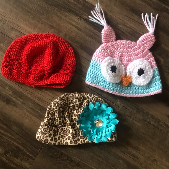tender kisses Other - Set of 3 Infant Hats